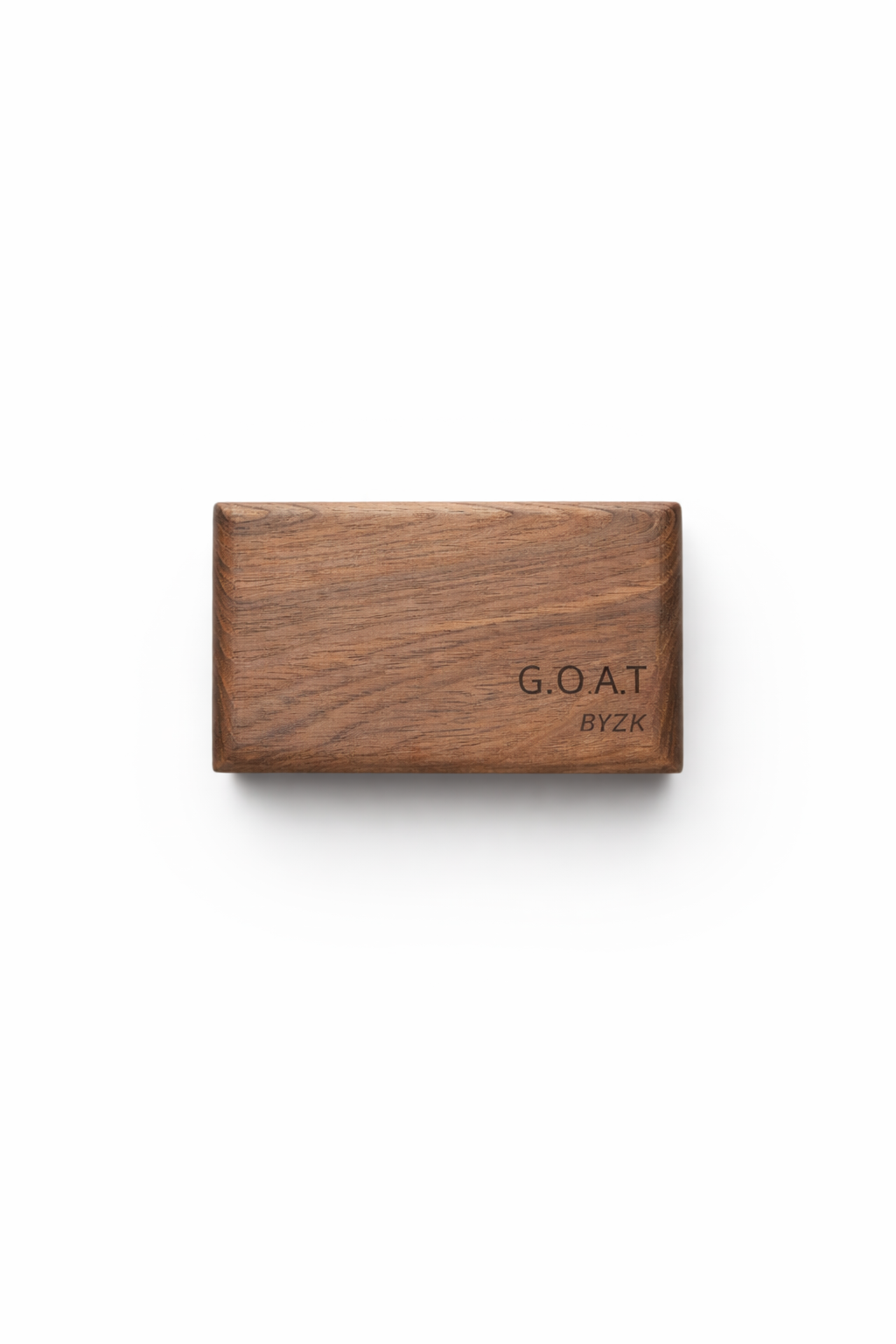 BYZK Lavender No.03 handcrafted wooden car air freshener made from American Black Walnut on white background